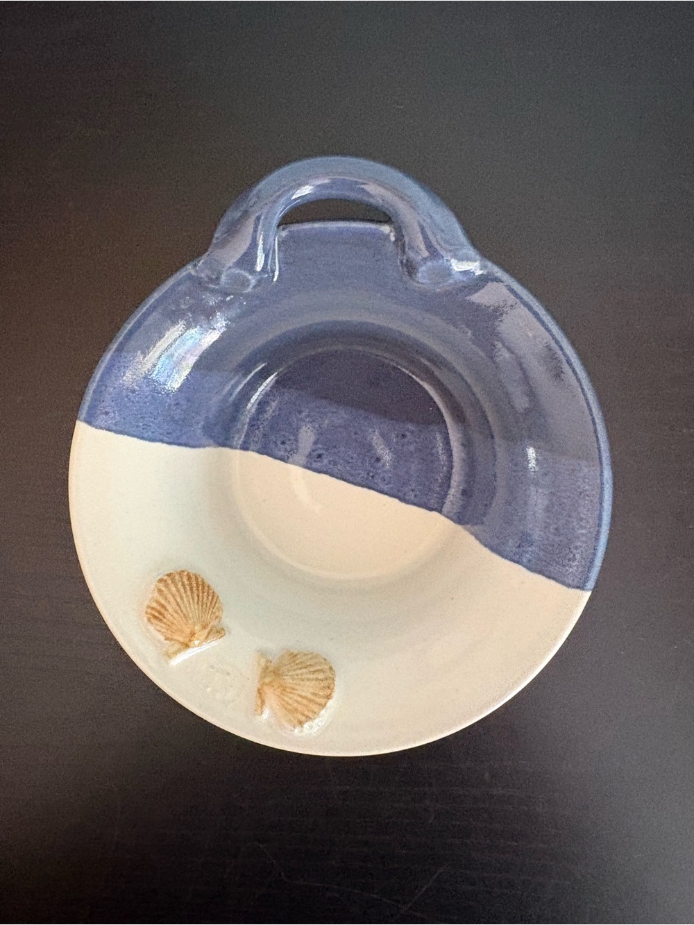 Handmade Ceramic Shell Accent Bowl Pottery - Picture 2 of 7